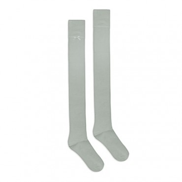Bamboo grey overknee socks with bow 4lck.com