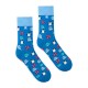 4lck colorful socks with sea animal, whale, seal, pinguin and lifebuoy 