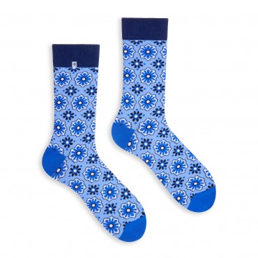 4lck colorful socks with blue flowers